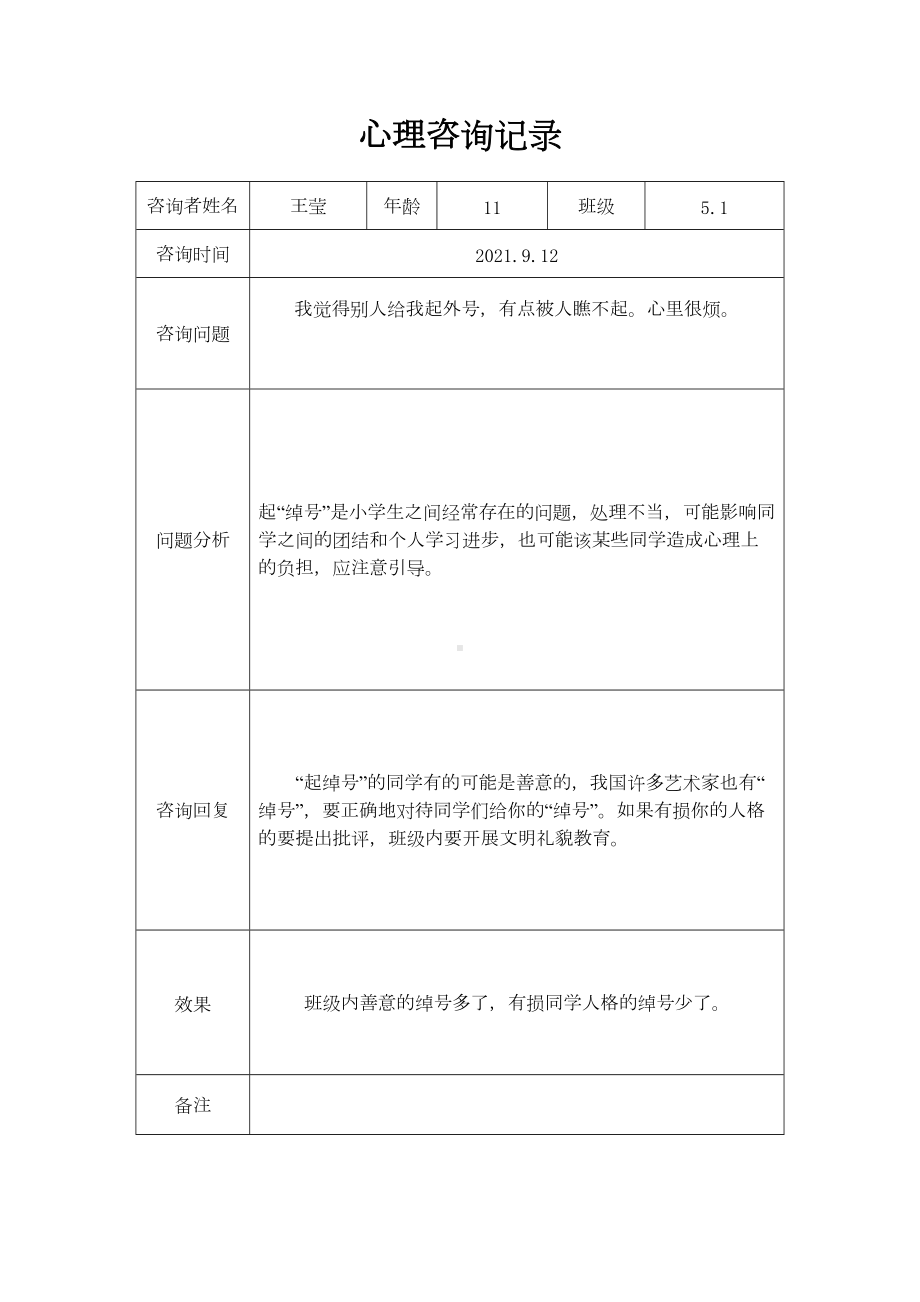 XX小学心理咨询室记录表完整(DOC 44页).doc_第2页