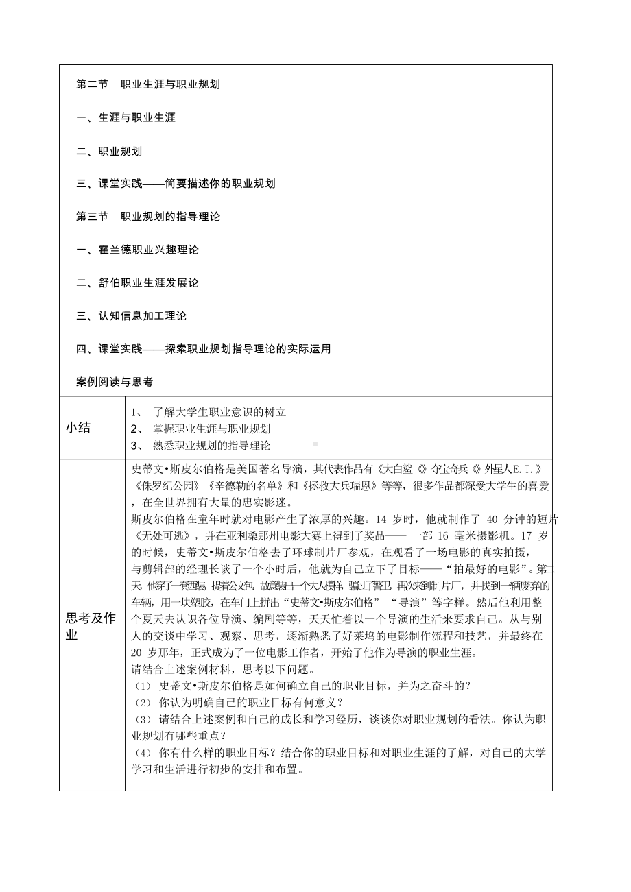 《大学生职业生涯规划与就业指导》教学教案.docx_第2页