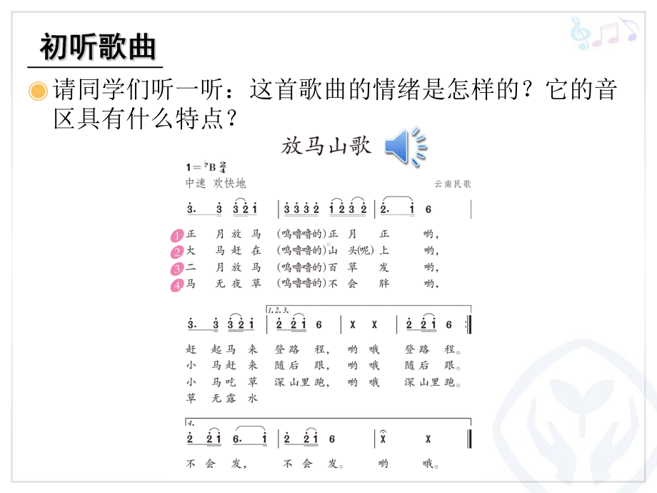 放马山歌(简谱)课件.ppt_第2页