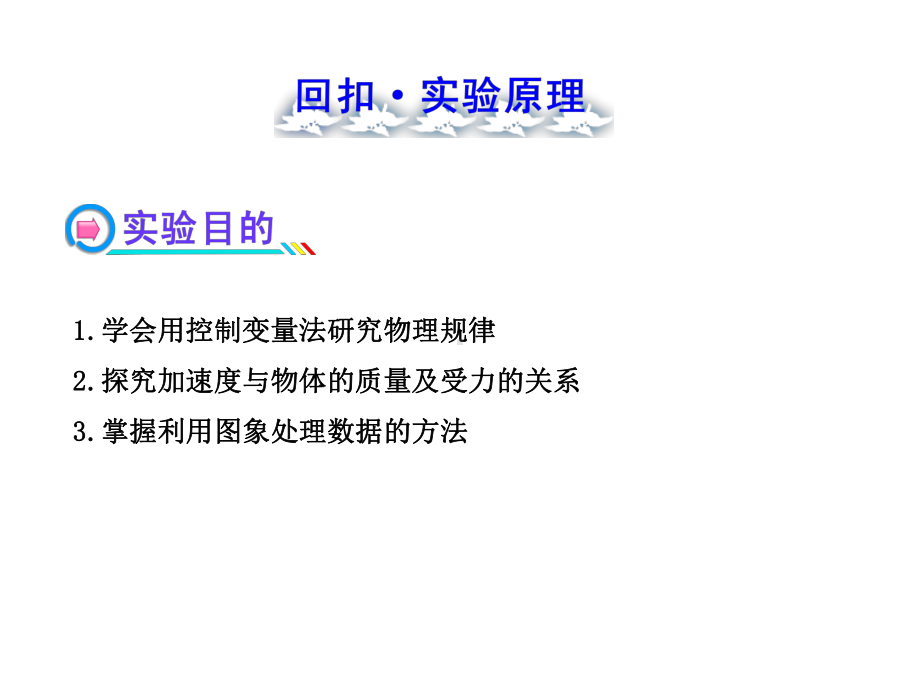 最新人教版高中物理一轮复习课件：实验3-探究加速度与物体的质量、物体受力的关系.ppt_第2页