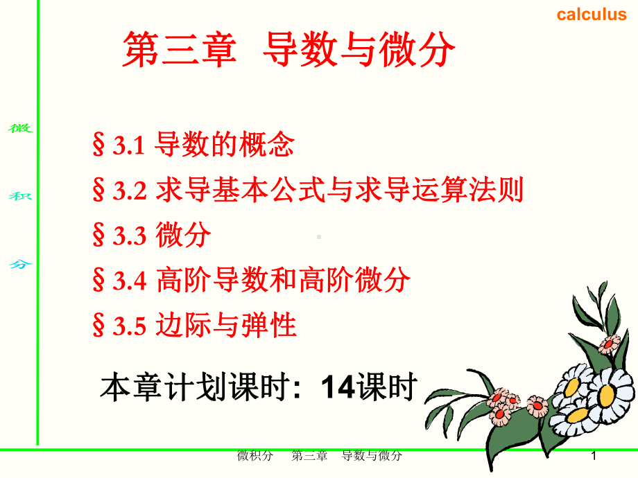 数学Ⅰ课程第三章-导数与微分课件.ppt_第1页