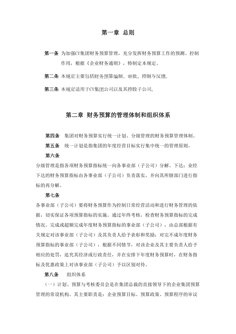 CY集团财务预算管理制度(doc77页)(DOC 79页).doc_第3页