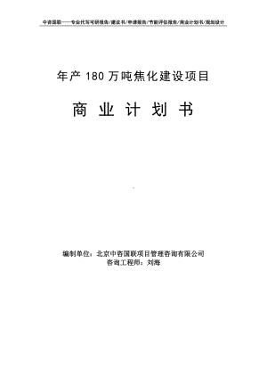 年产180万吨焦化建设项目商业计划书写作模板-融资招商.doc