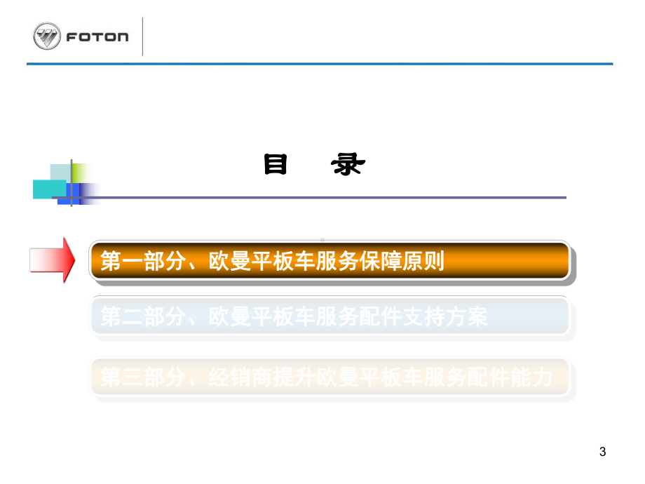欧曼平板车产品服务配件保障方案4-5-FOTON课件.ppt_第3页