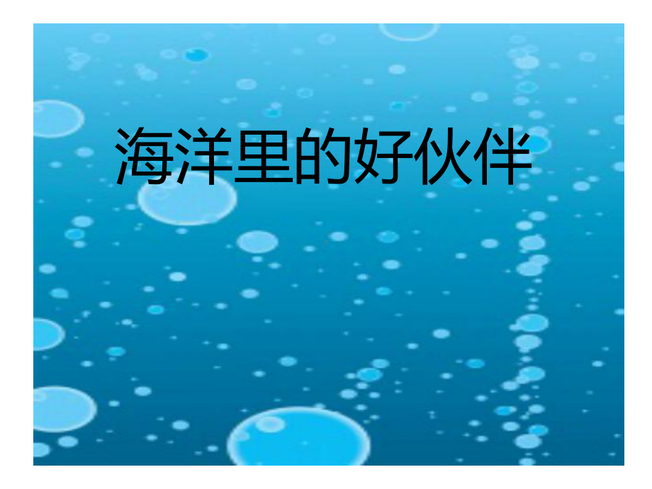 海洋里的好伙伴课件.ppt_第1页