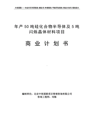 年产50吨硅化合物半导体及5吨闪烁晶体材料项目商业计划书写作模板-融资招商.doc