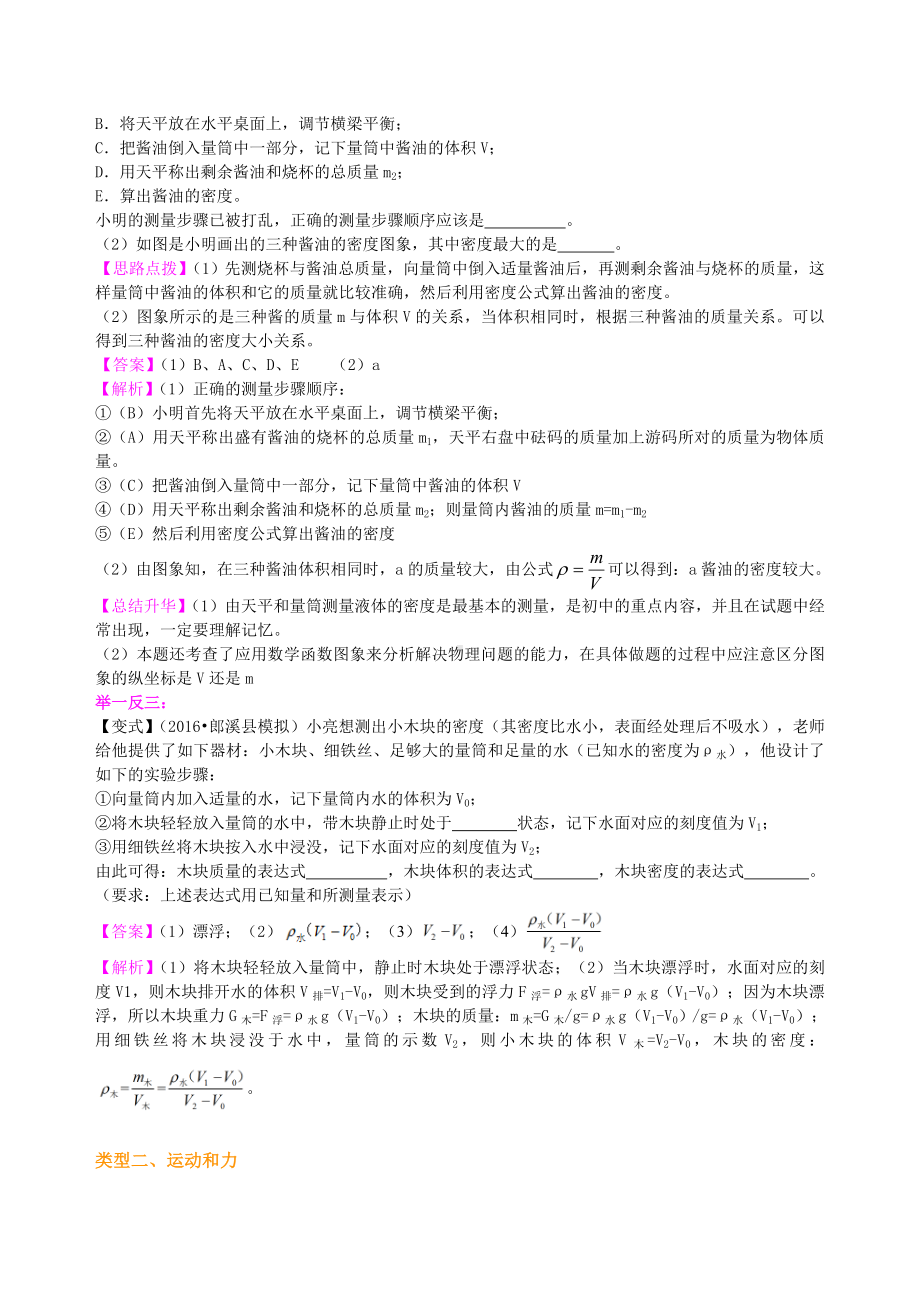 新人教版物理[中考冲刺：力学实验(基础)知识点整理及重点题型梳理].doc_第3页