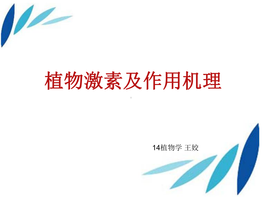 植物激素及其作用机理综述课件.ppt_第1页