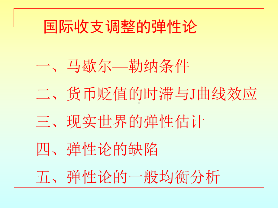 最新-国际贸易理论马歇尔勒纳条件课件.ppt_第1页