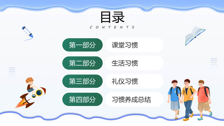 养成好习惯卡通风中小学生养成好习惯主题教育班会专题ppt教育.pptx_第2页