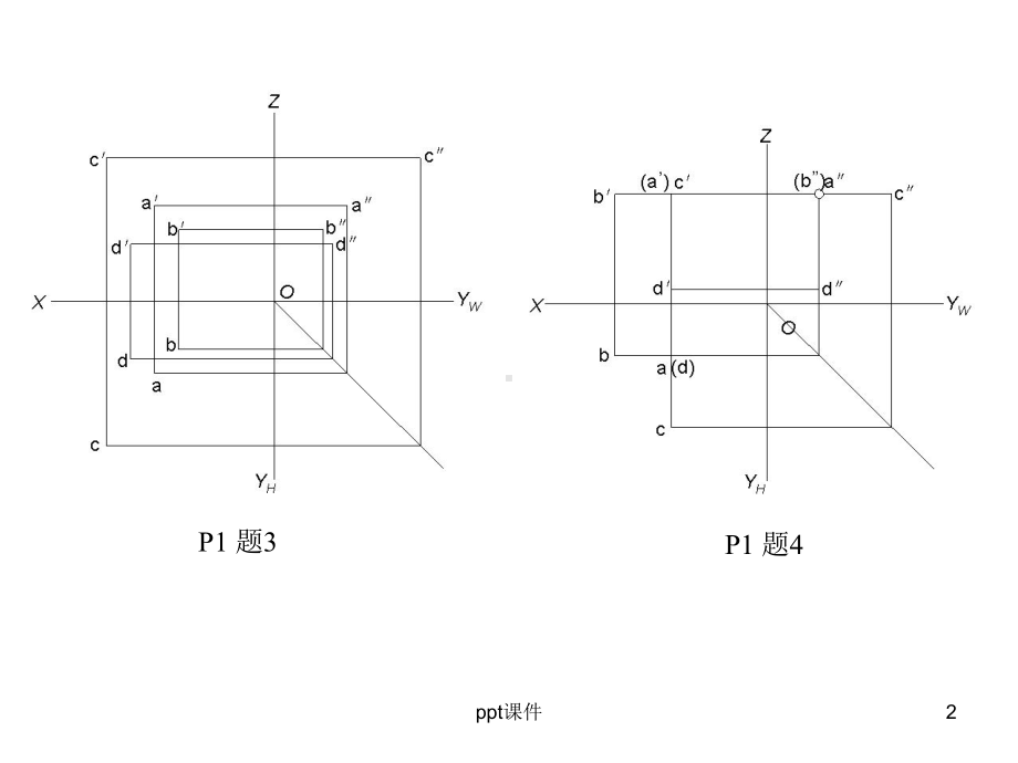 画法几何与土木工程制图习题集答案课件.ppt_第2页