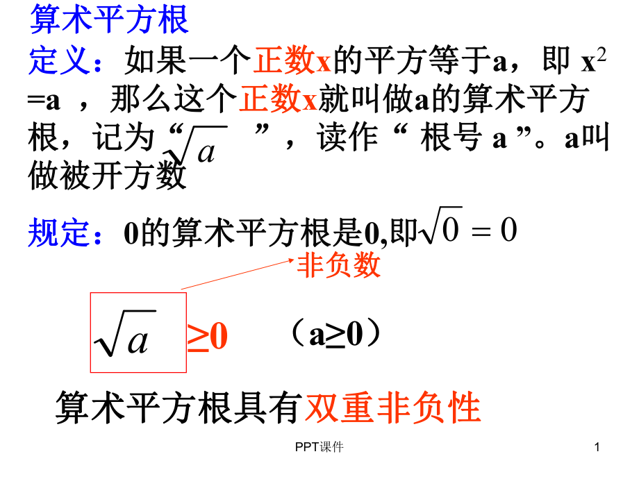 算术平方根、平方根、立方根之间区别联系-课件.ppt_第1页