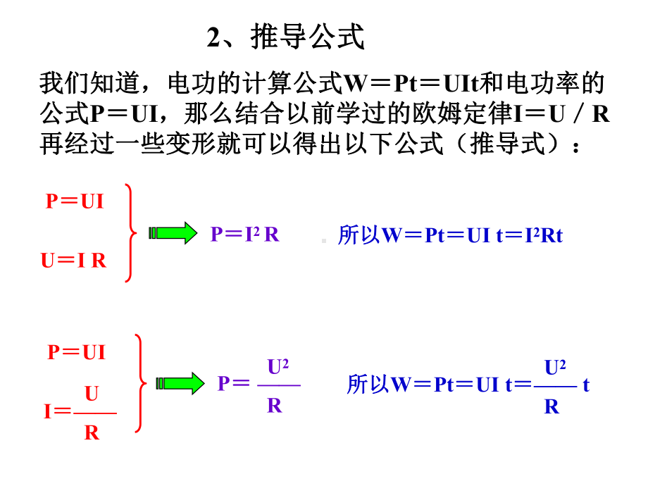 电功率的公式推导课件.ppt_第3页