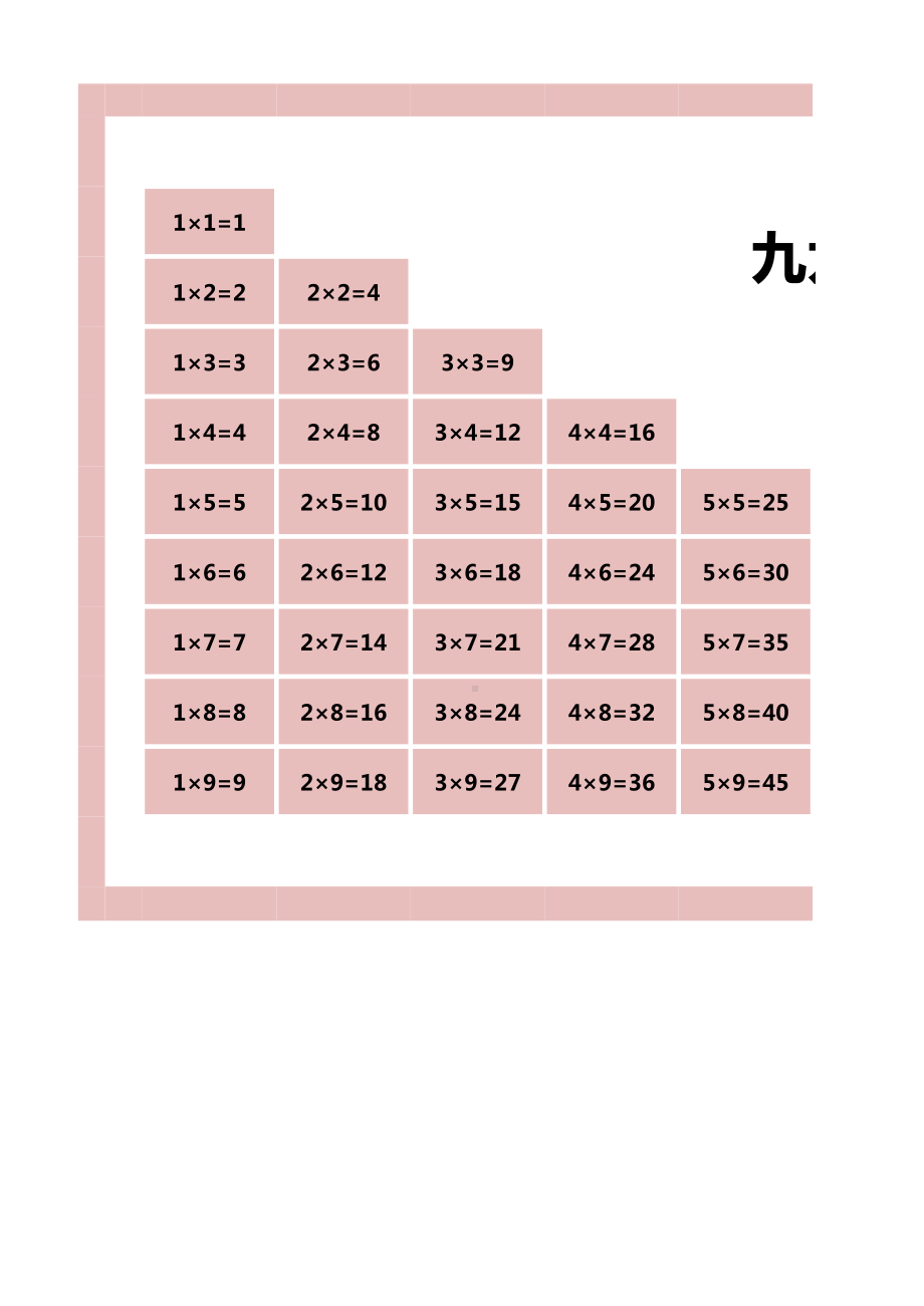 小学生数学口诀表(单位换算表)模板.xlsx_第3页