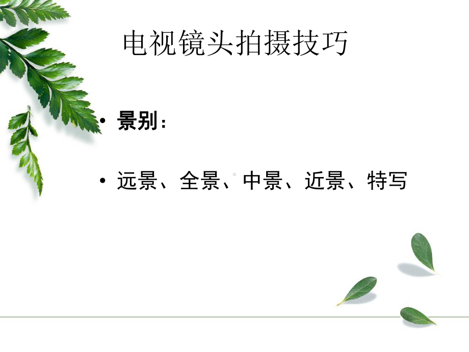 电视镜头拍摄技巧课件.ppt_第1页