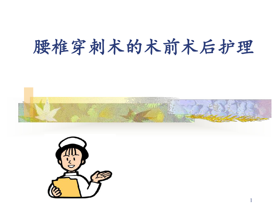 腰椎穿刺术前术后护理课件(同名319).ppt_第1页