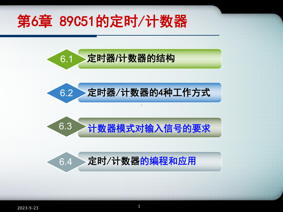 第6章89C51定时计数器课件.ppt_第1页