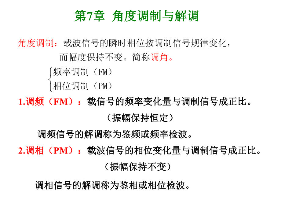 第七章-角度调制与解调要点课件.ppt_第1页