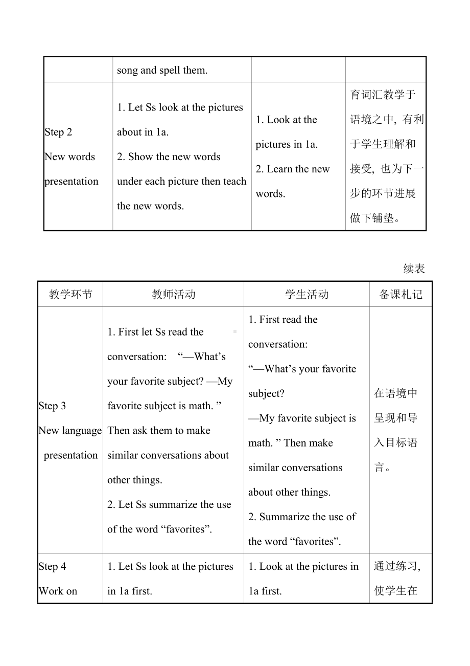 最新人教版七年级上册英语同步单元教案Unit-9.doc_第3页