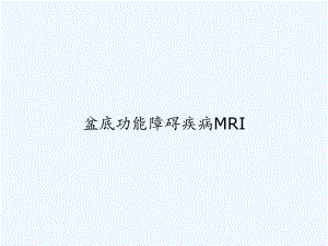 盆底功能障碍疾病MRI-课件.ppt