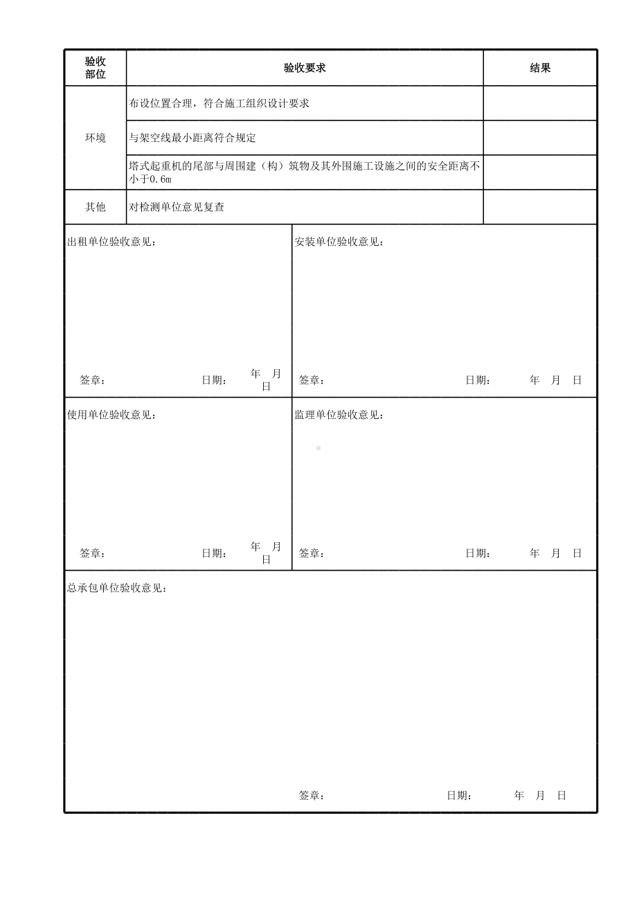 塔式起重机安装验收记录表参考模板范本.xls_第3页