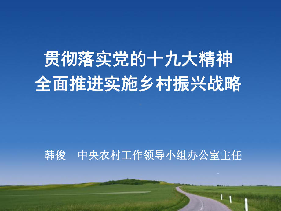 贯彻落实党的十九大精神全面推进实施乡村振兴战略课件.ppt_第1页