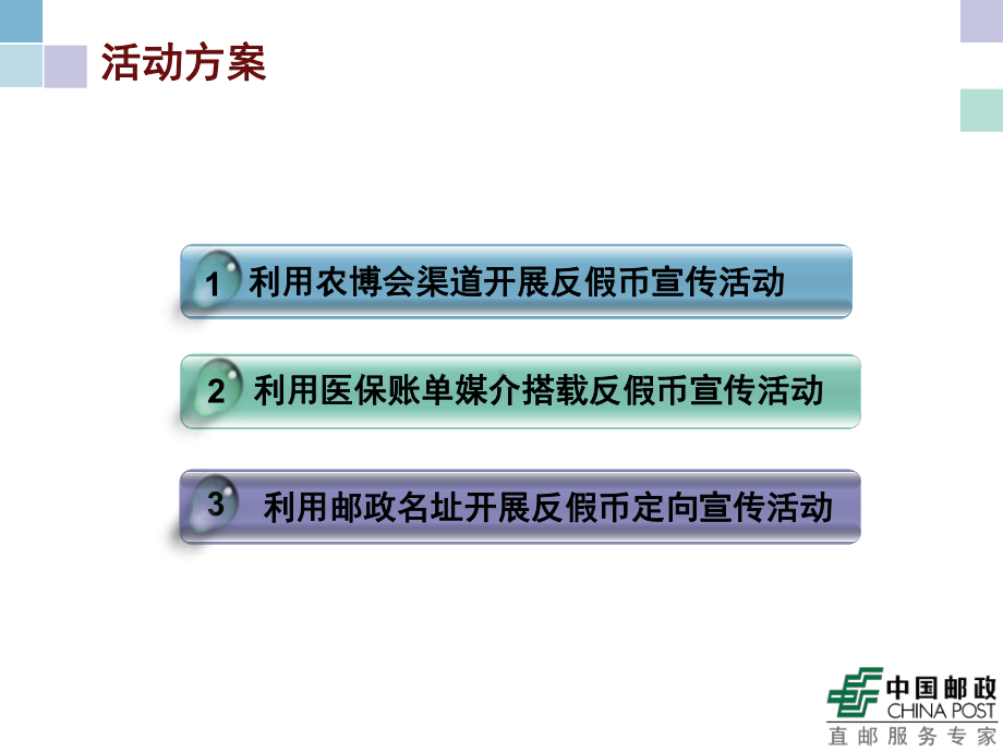 邮政反假币宣传方案.ppt_第3页