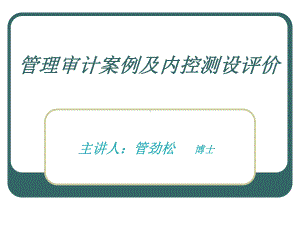 管理审计案例研究-课件.ppt