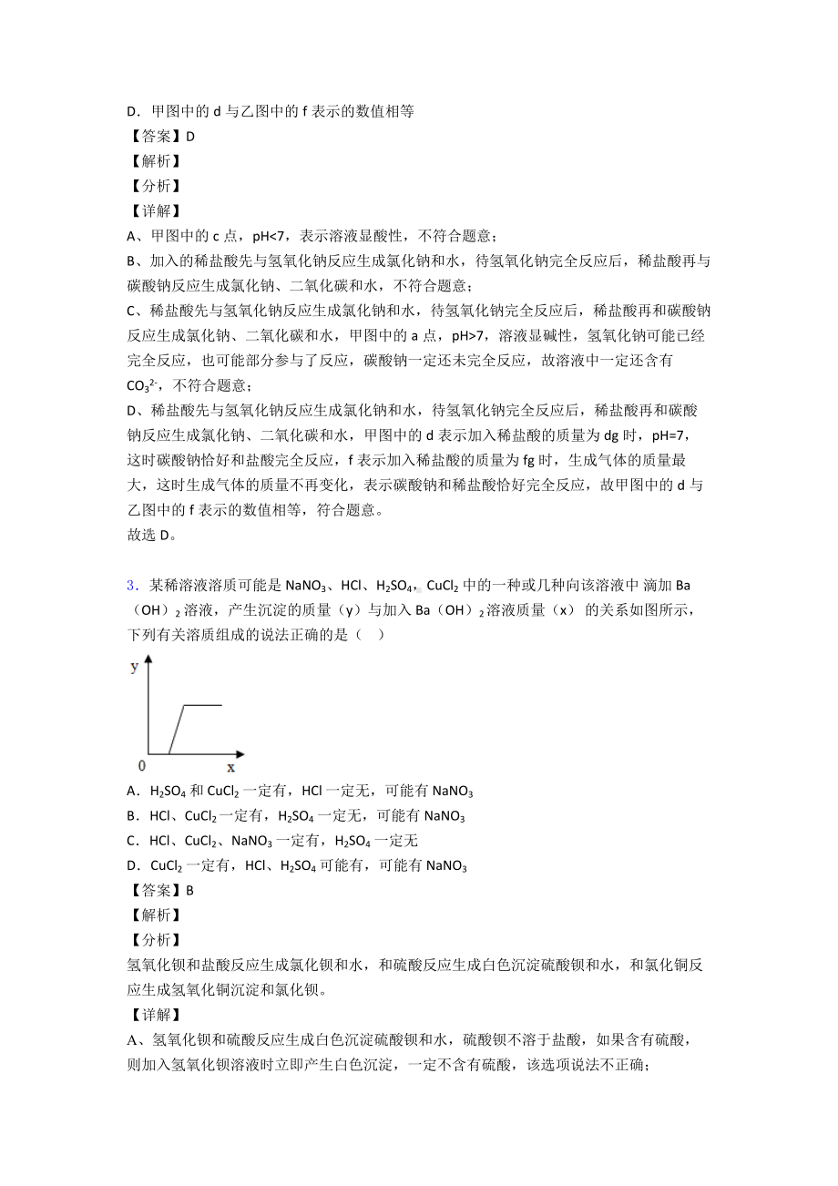 最新初中化学图像题-金属及酸碱盐反应易错题精选经典.doc_第2页