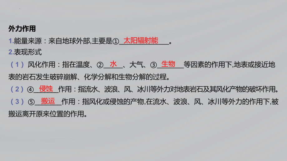 2.1第2课时外力作用ppt课件-2023新人教版（2019）《高中地理》选择性必修第一册.pptx_第2页