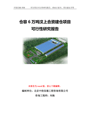 仓容6万吨汶上合资建仓项目可行性研究报告模板-立项备案.doc