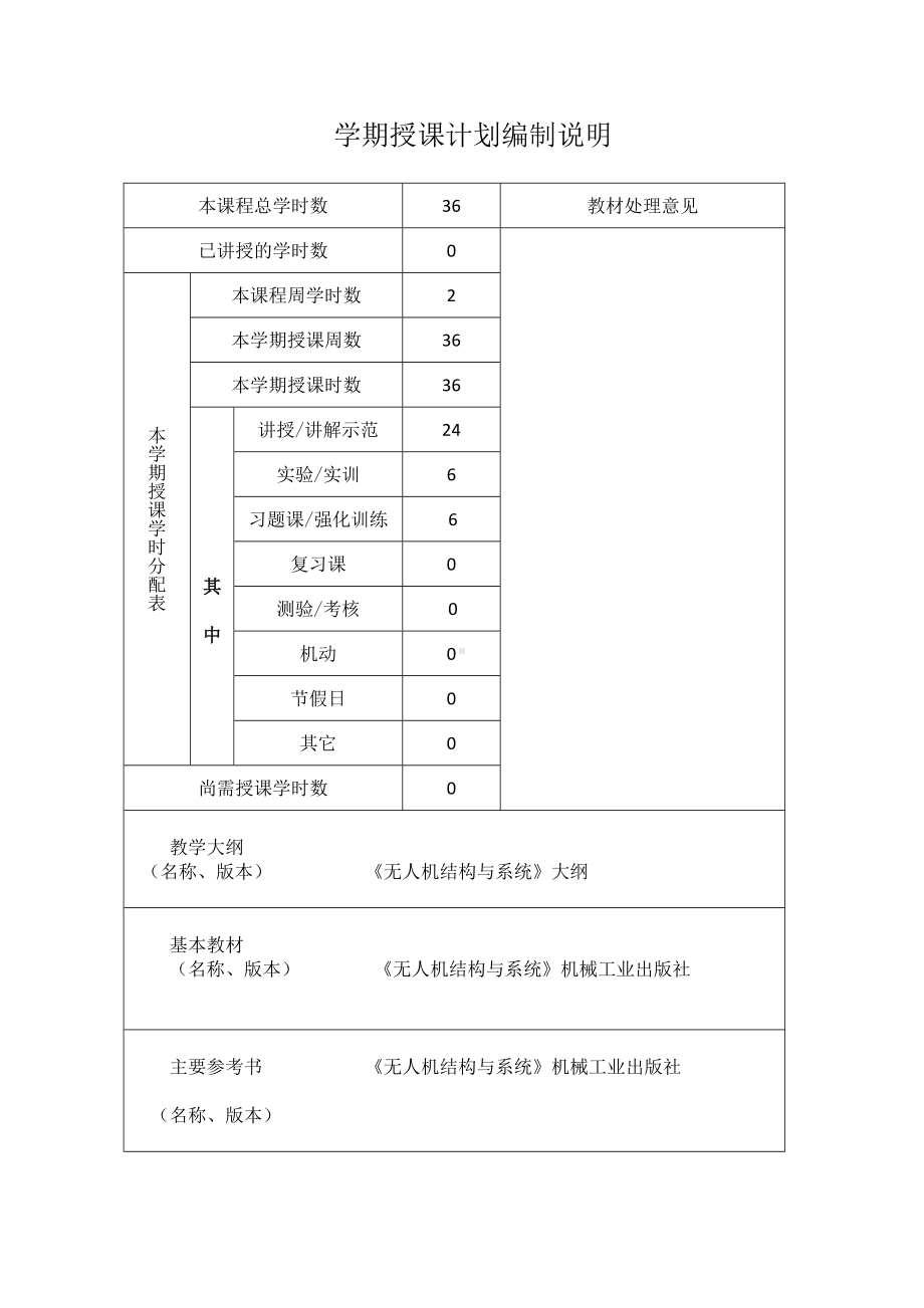 无人机结构与系统授课计划表.doc_第2页