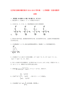 江苏省无锡市高一数学上学期第一次段考试卷(含解析).doc