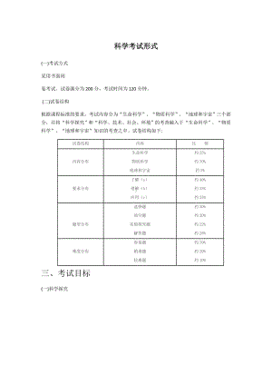 浙教版科学中考知识点考纲大全.docx