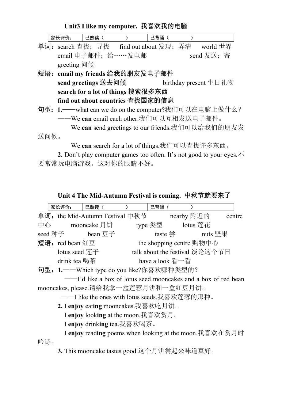 湘少版英语六年级上册重点知识表-.doc_第2页