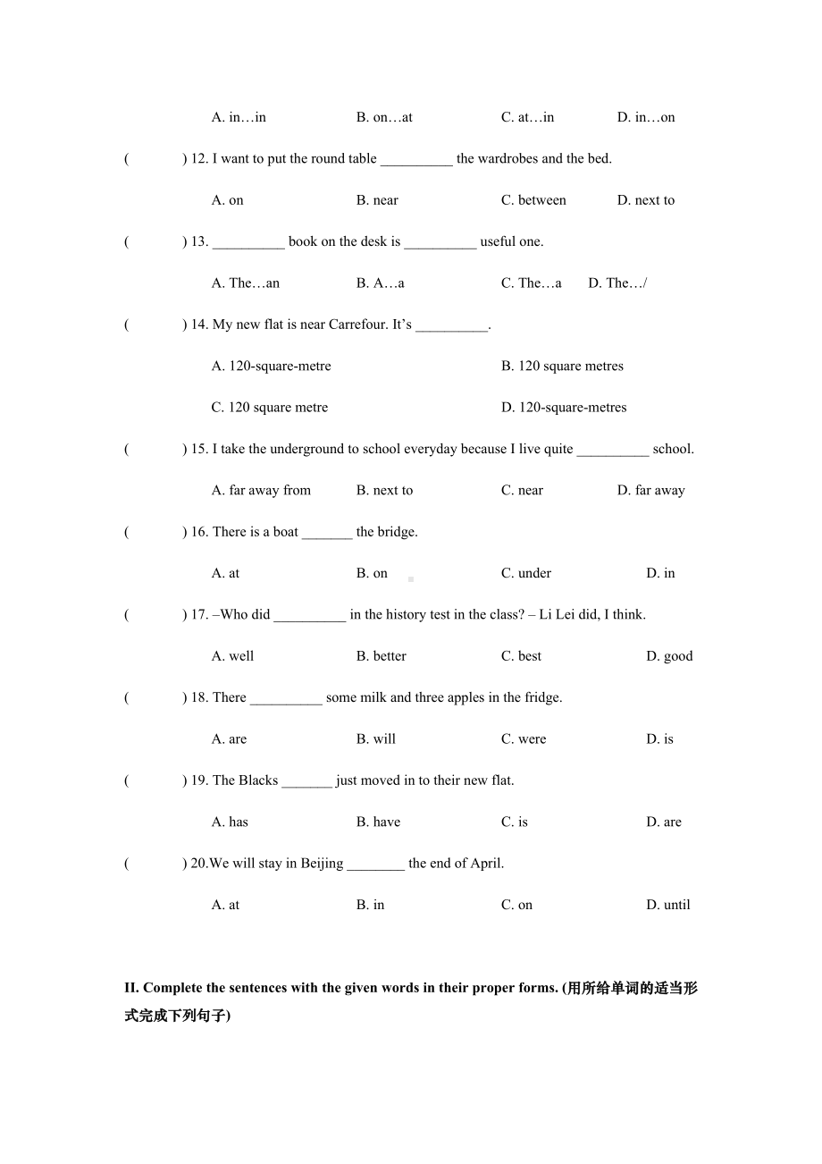 牛津上海七年级上册Unit5-Choosing-a-new-flat课后练习(有答案).docx_第2页