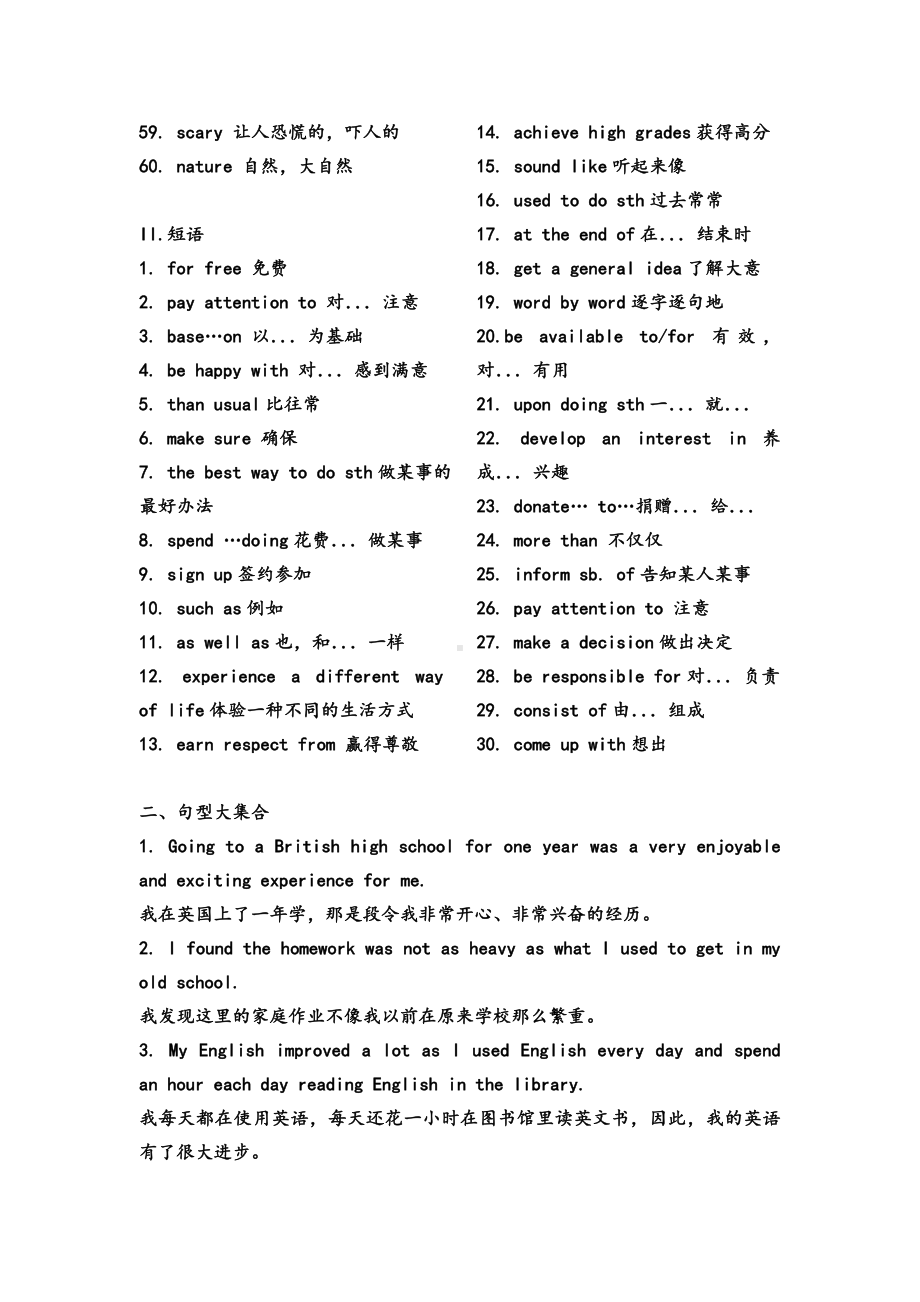 牛津高中英语模块一知识点整理[打印].doc_第2页