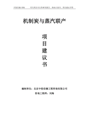 机制炭与蒸汽联产项目建议书写作模板.doc