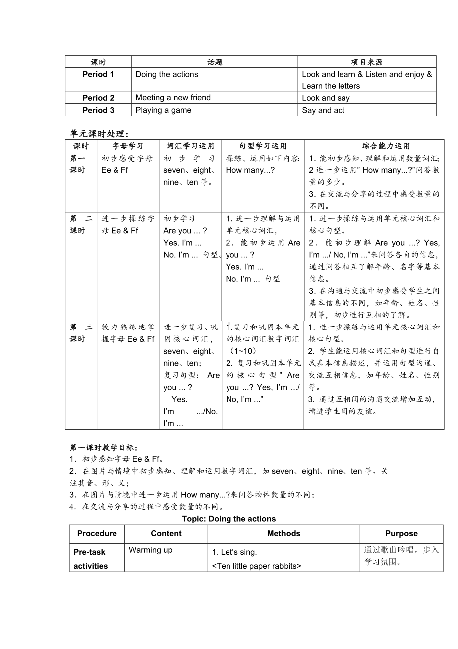 牛津英语2AM1U3教案.doc_第2页