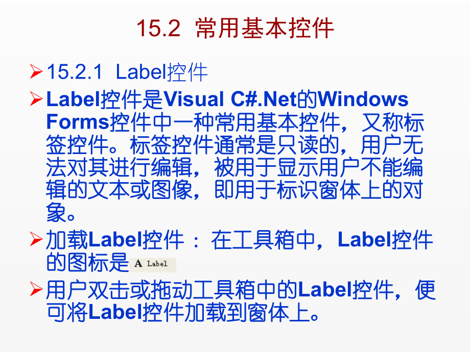 《C Sharp 3.0从基础到项目实战》课件第15章基本控件.ppt_第3页
