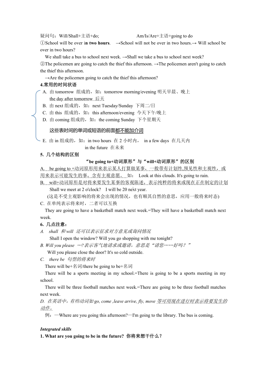 牛津译林版7B-Unit2-知识点总结与练习.doc_第3页