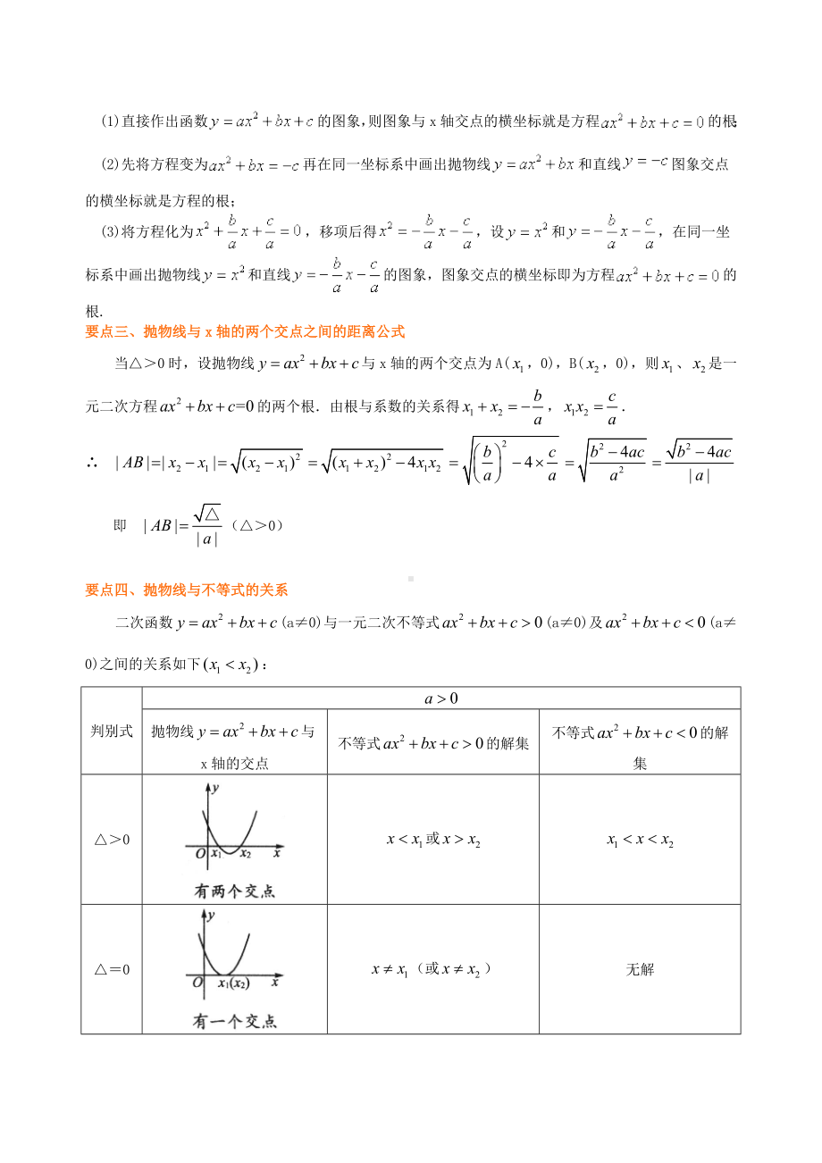 用函数观点看一元二次方程—知识讲解(基础)-初中数学（名校学案+详细解答）.doc_第3页