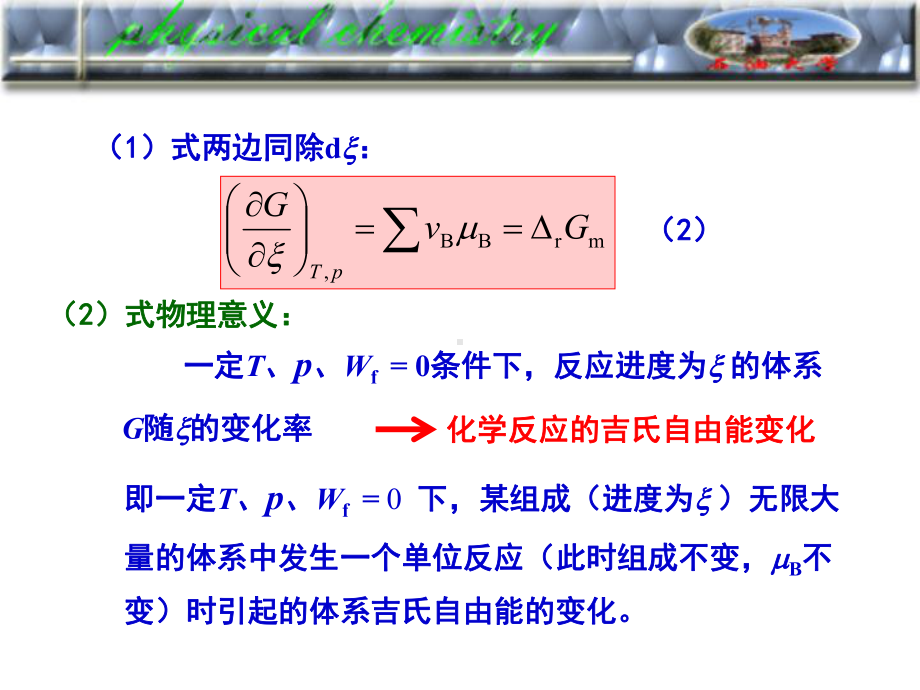 考研物化课件化学平衡6-1化学反应的平衡条件和化学反应的亲和势.ppt_第3页