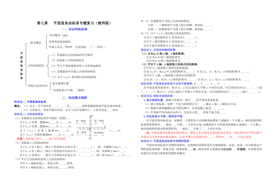 第七章--平面直角坐标系专题复习(学生版).doc_第1页