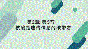 2.5核酸是遗传信息的携带者 ppt课件 -2023新人教版（2019）《高中生物》必修第一册.pptx