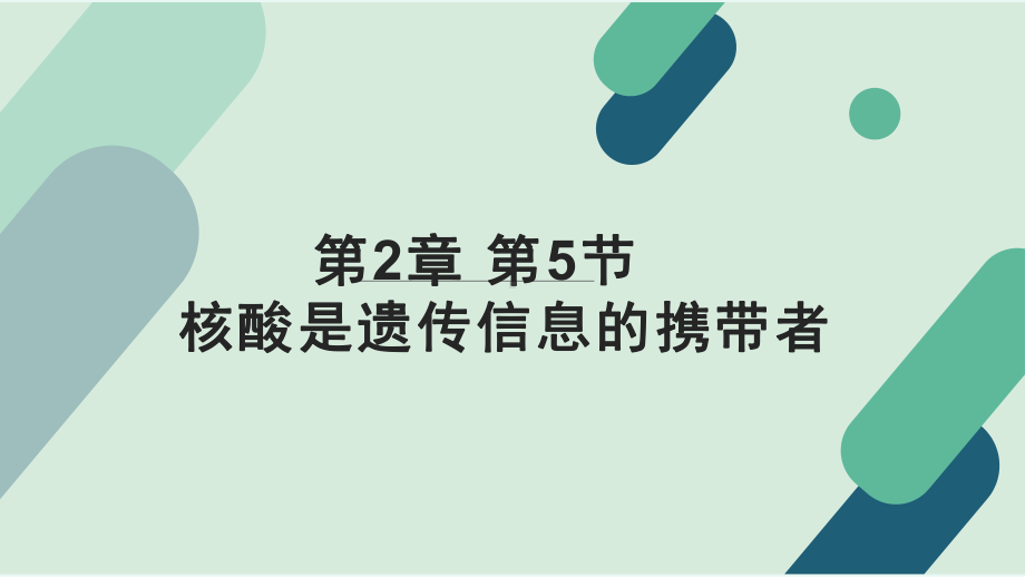 2.5核酸是遗传信息的携带者 ppt课件 -2023新人教版（2019）《高中生物》必修第一册.pptx_第1页