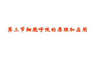 5.3细胞呼吸的原理和应用 ppt课件-2023新人教版（2019）《高中生物》必修第一册.pptx