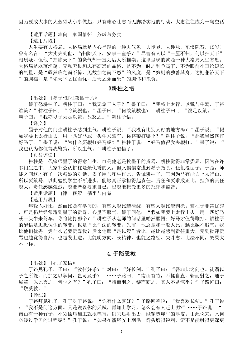 高中语文高考“奋发与进取”主题作文典故素材（共8个）.doc_第2页