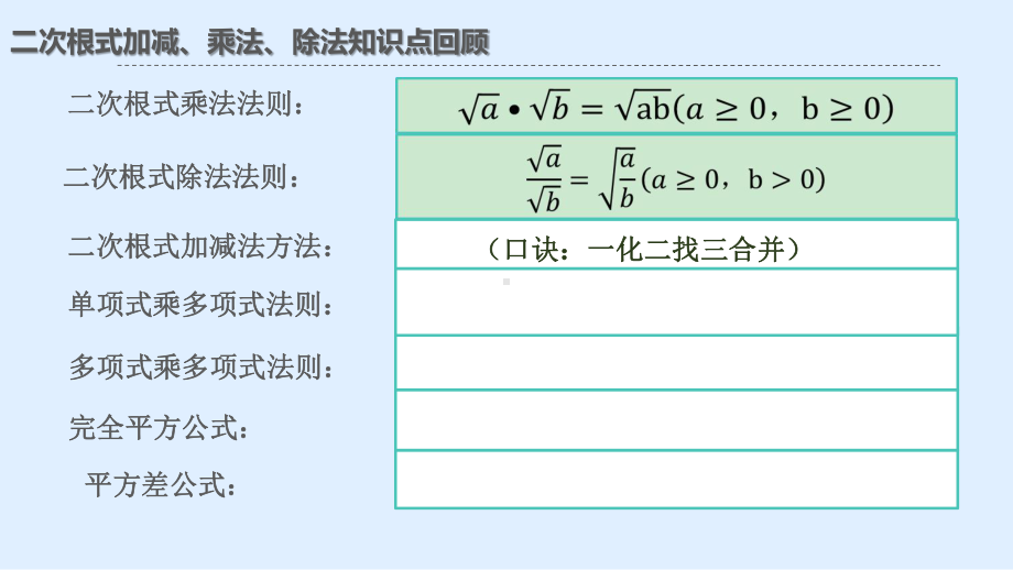 RJ人教版八年级数学下册课件16.3二次根式的混合运算2.pptx_第2页