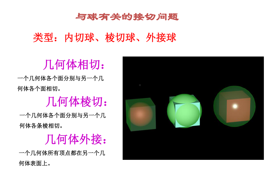 立体几何中球的内切和外接问题-课件1.ppt_第1页